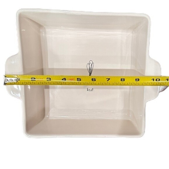 Rae Dunn Sketch BEAT Whisk Square Baking Dish - Picture 14 of 14